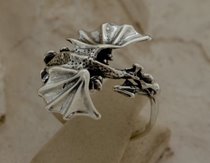 DRAGON - srebrny pierścionek smok