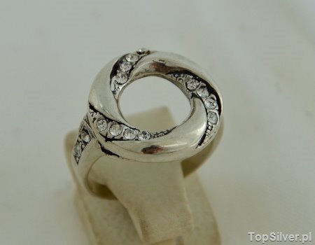 AUGUSTYNA - srebrny pierścień z cyrkoniami