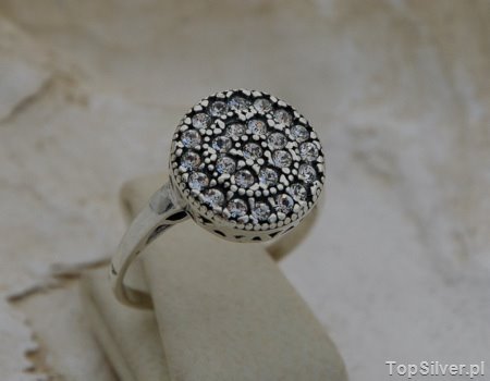 WIEDEŃ - srebrny pierścionek z kryształami