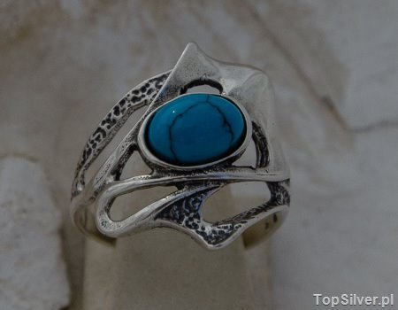 CAPOLINEA - srebrny pierścionek z turkusem
