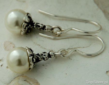 REDO - srebrne kolczyki z perłami