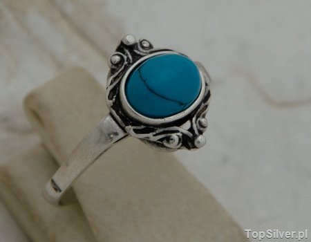 ALLBLUE - srebrny pierścionek z turkusem