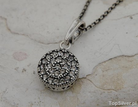 WIEDEŃ - srebrny wisiorek z kryształami