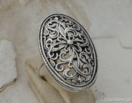 APULIA - srebrny ażurowy pierścień