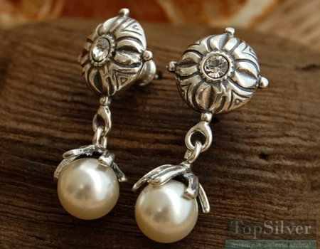 MILAN - srebrne kolczyki z perłą