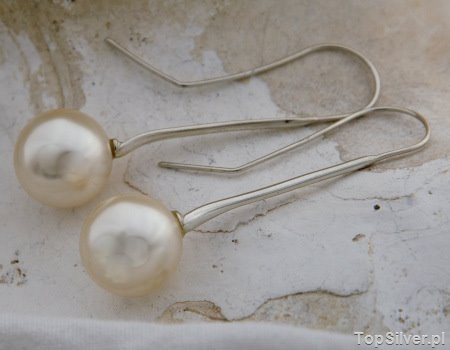 CANDY - srebrne kolczyki z perłą