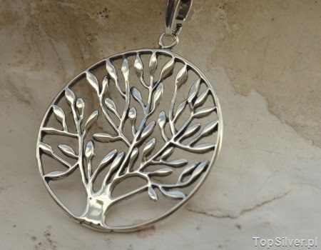 NATURA - srebrny wisior drzewo