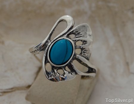 BLUMILA - srebrny pierścionek z turkusem