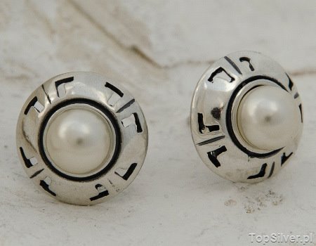 DORIA - srebrne kolczyki kolczyki z perłą