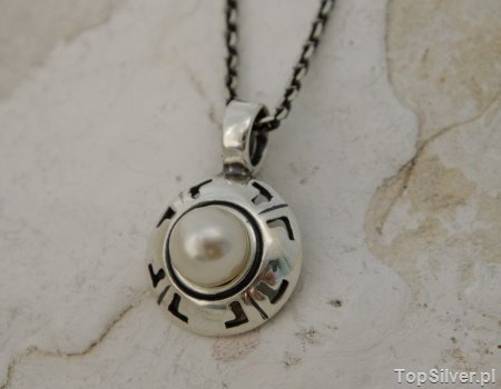 DORIA - srebrny wisiorek z perłą
