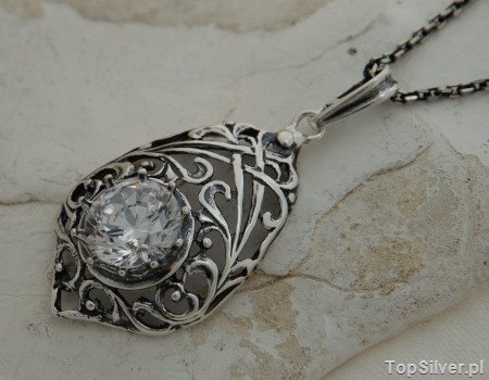 ARCONA - srebrny wisiorek z kryształem Swarovskiego