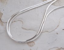 LINCA WHITE - srebrny  łańcuszek 50cm