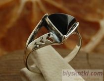 NADINA - srebrny pierścionek z onyksem