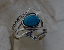 CAPOLINEA - srebrny pierścionek z turkusem