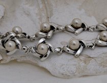 MEDINA - srebrna bransoletka z perłami