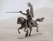 POLSKA HUSARIA 3 - srebrna figurka WINGED HUSSAR