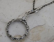 MALAGA - srebrny wisiorek z kryształkami