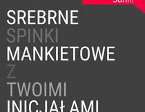 SPINKI MANKIETOWE - z Twoimi inicjałami Srebro