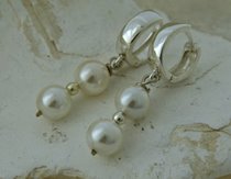 ARONA - srebrne kolczyki z naturalnymi perłami