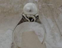 OFELIA - srebrny pierścionek z perłami