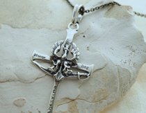 BÓG HONOR OJCZYZNA - srebrny krzyż wisiorek