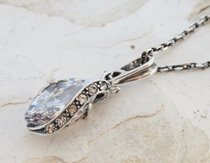 INSBRUCK - srebrny wisiorek z kryształkami Swarovskiego