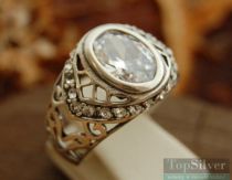 MISSANDEI - srebrny pierścień z cyrkoniami