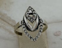 PŁOMYK - srebrny pierścionek z cyrkoniami