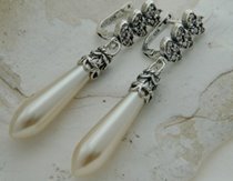 ABERDEEN - srebrne kolczyki cyrkonie i perła