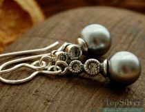BAOBAB - srebrne kolczyki z perła i cyrkonią