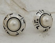 DORIA - srebrne kolczyki kolczyki z perłą