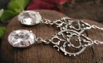 RIVOIRI - srebrne kolczyki z kryształem Swarovskiego