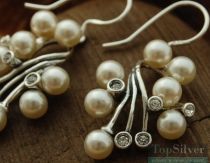 LEGACY - srebrne kolczyki perły i kryształy