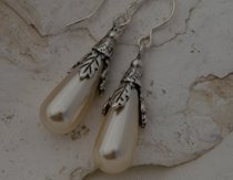 DĘBOWE SOPLE - kolczyki z perłami