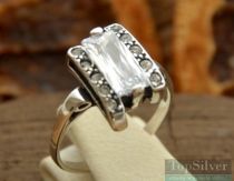 SPRING - srebrny pierścionek z kryształkami